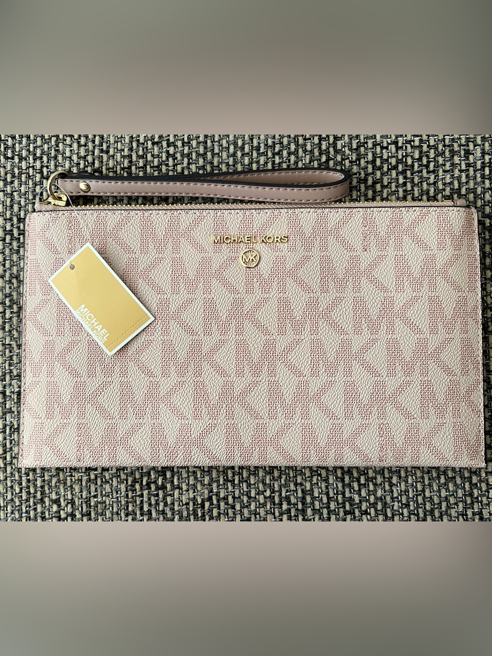 Michael Kors Jet Set signature logo wristlet